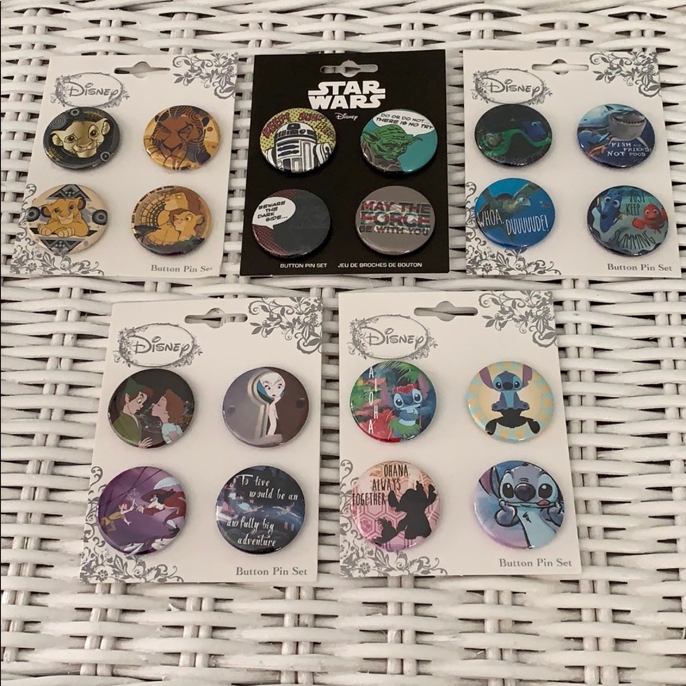 Set of 5 Disney Pins —NWT!!!